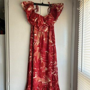 ZARA - Tropical Off-the-Shoulder Dress